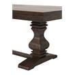 Maklaine Walnut Wood Dining Set with Extendable Table & Beige Linen Chairs