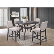 Maklaine Dark Gray Wood Counterheight Square Dining Table 40