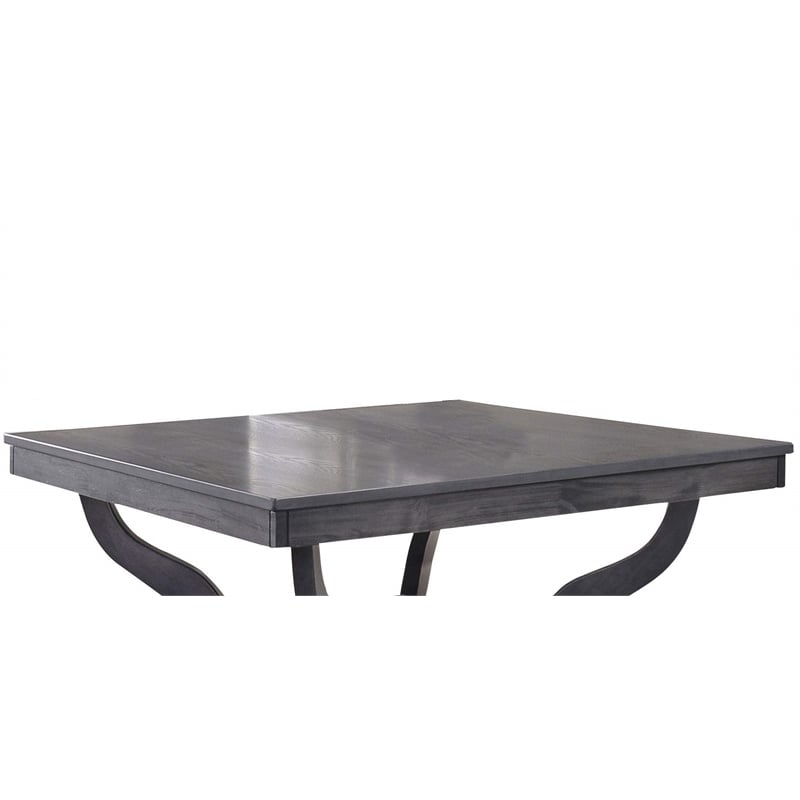Maklaine Dark Gray Wood Counterheight Square Dining Table 40