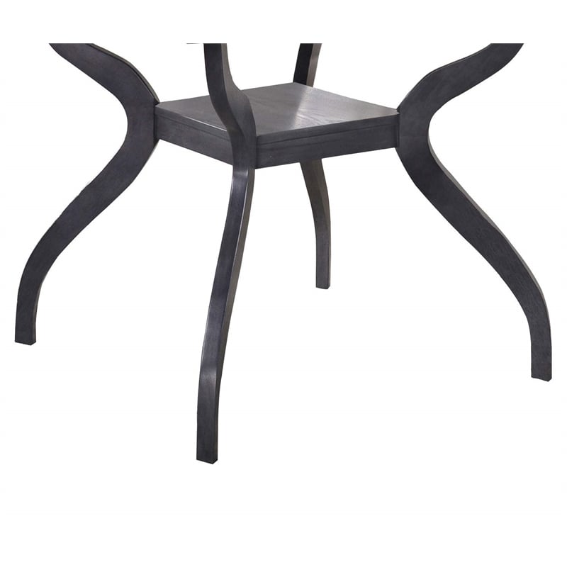 Maklaine Dark Gray Wood Counterheight Square Dining Table 40