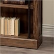 Maklaine Tall Wood Bookcase Wall with Ladder Storage Organizer in Brown