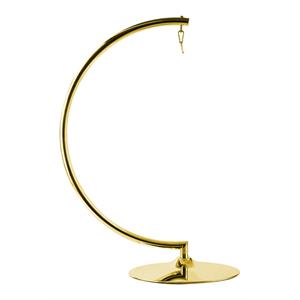Maklaine 62 inches Mid-Century Metal Bubble Chair Stand in Gold Finish