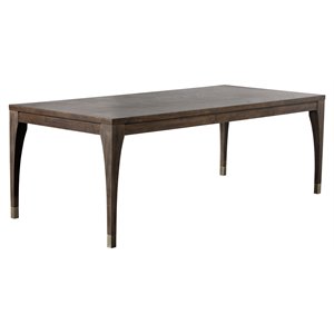 Maklaine 86.5&quot Rectangular Modern Wood Dining Table in Brown