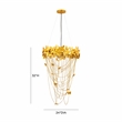 Maklaine Modern / Contemporary Butterfly Gold Finish Metal Chandelier