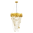 Maklaine Modern / Contemporary Butterfly Gold Finish Metal Chandelier