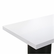 Maklaine Modern / Contemporary White and Black Finish Lacquer Dining Table