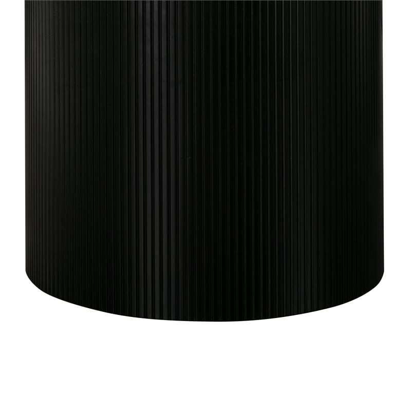 Maklaine Modern / Contemporary White and Black Finish Lacquer Dining Table