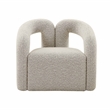 Maklaine Modern Gray Finish Boucle Accent Chair