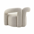 Maklaine Modern Gray Finish Boucle Accent Chair