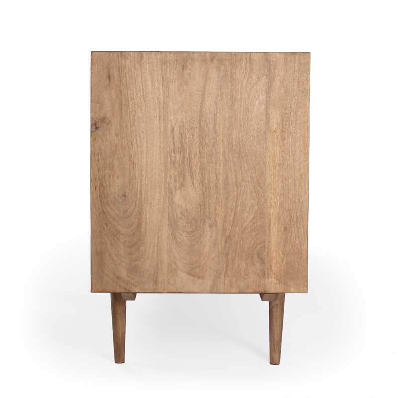 Maklaine Modern / Contemporary Natural Finish Wood Sideboard