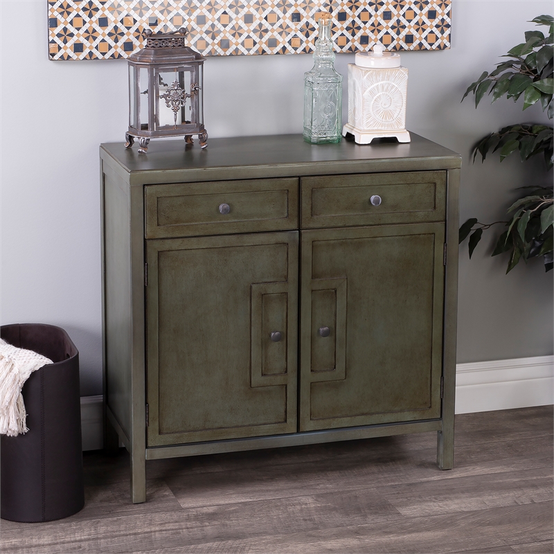 Maklaine Modern / Contemporary Wood Console Cabinet in Green