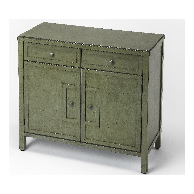 Maklaine Modern / Contemporary Wood Console Cabinet in Green