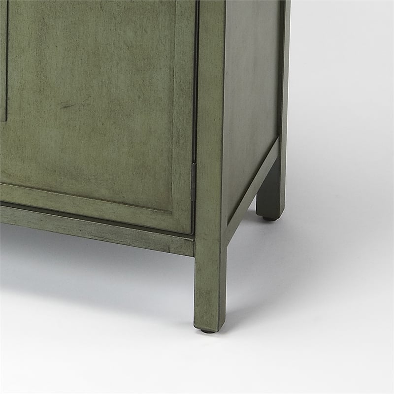 Maklaine Modern / Contemporary Wood Console Cabinet in Green