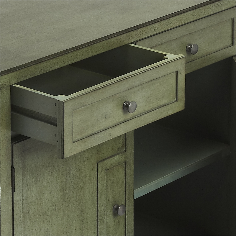 Maklaine Modern / Contemporary Wood Console Cabinet in Green