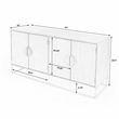 Maklaine Modern / Contemporary White Finish Wooden Sideboard