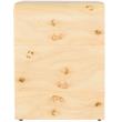 Maklaine Mid-Century Solid Ash Burl Finish Wooden Night Stand