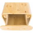 Maklaine Mid-Century Solid Ash Burl Finish Wooden Night Stand