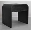 Maklaine Mid-Century Solid Wood Black Oak Finish Night Stand