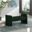 Maklaine Modern / Contemporary Green Finish Boucle Fabric Bench