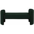 Maklaine Modern / Contemporary Green Finish Boucle Fabric Bench