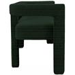 Maklaine Modern / Contemporary Green Finish Boucle Fabric Bench