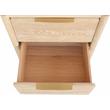 Maklaine Modern / Contemporary Night Stand in White Oak Finish