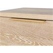 Maklaine Modern / Contemporary Night Stand in White Oak Finish