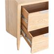 Maklaine Modern / Contemporary Night Stand in White Oak Finish