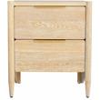 Maklaine Modern / Contemporary Night Stand in White Oak Finish