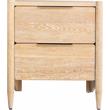 Maklaine Modern / Contemporary Night Stand in White Oak Finish