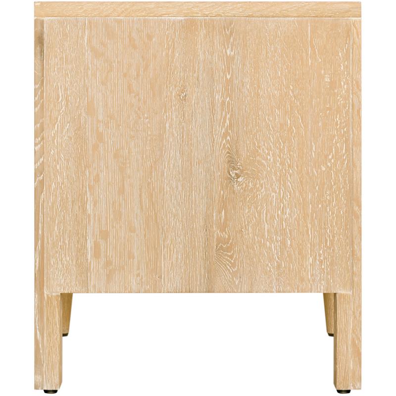 Maklaine Modern / Contemporary Night Stand in White Oak Finish