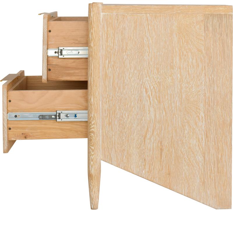 Maklaine Modern / Contemporary Night Stand in White Oak Finish