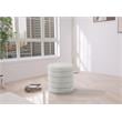 Maklaine Contemporary Boucle Fabric Ottoman/Stool in Rich Cream