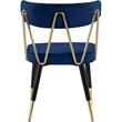 Maklaine Contemporary Velvet Dining Chair in Blue (Set of 2)
