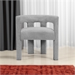 Maklaine Contemporary Boucle Accent Dining Chair in Gray