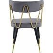 Maklaine Contemporary Velvet Dining Chair in Soft Gray (Set of 2)