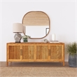 Maklaine Modern / Contemporary Wooden Server in Brown Finish