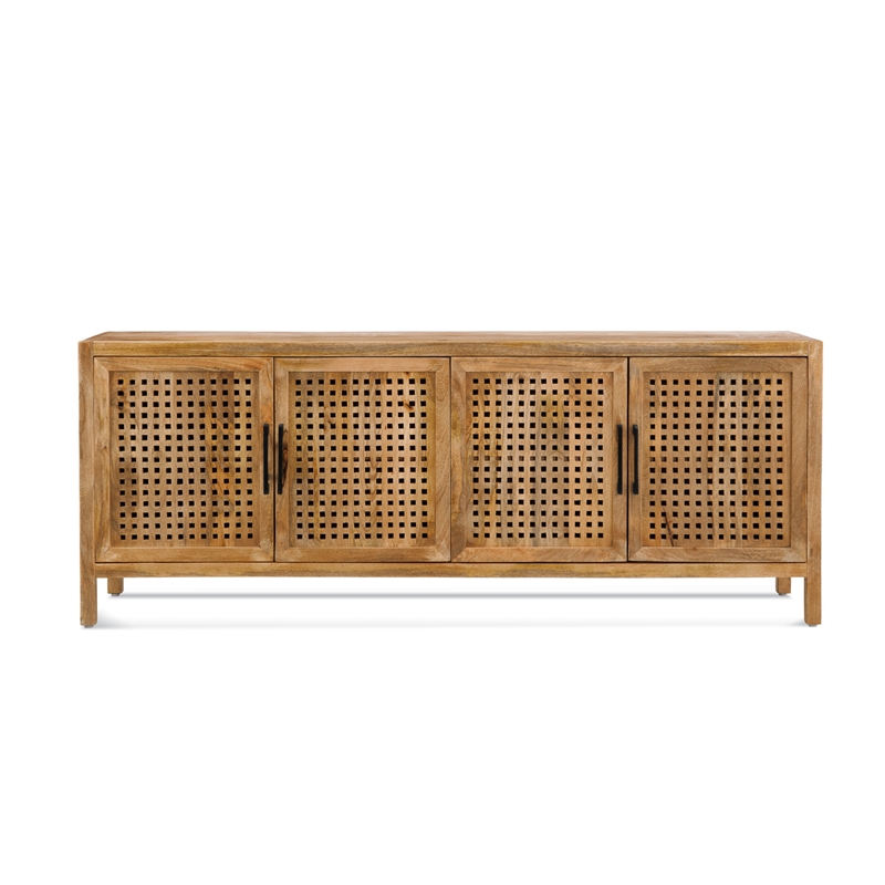 Maklaine Modern / Contemporary Wooden Server in Brown Finish