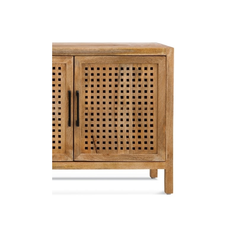 Maklaine Modern / Contemporary Wooden Server in Brown Finish