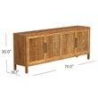 Maklaine Modern / Contemporary Wooden Server in Brown Finish
