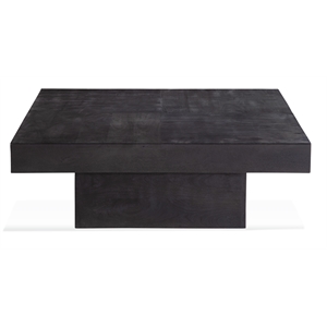 maklaine modern / contemporary wood cocktail table in black finish
