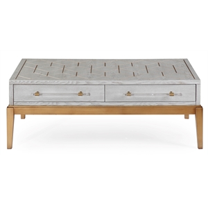 Maklaine Modern Wood Rectangular Cocktail Table in Soft Graphite Gray