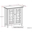 Maklaine Traditional Wood Medium Cabinet with 2 Tempered Glass Doors in Brown