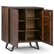 Maklaine Modern / Contemporary Medium Storage Cabinet in Charcoal Brown