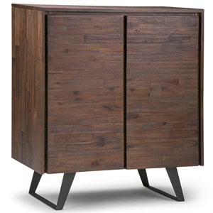 Maklaine Modern / Contemporary Medium Storage Cabinet in Charcoal Brown