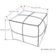 Maklaine Modern / Contemporary Square Pouf in Distressed Brown Faux Leather