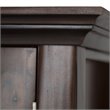 Maklaine 3 Doors Transitional Solid Wood Cabinet in Brunette Brown