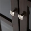 Maklaine 3 Doors Transitional Solid Wood Cabinet in Brunette Brown