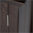 Maklaine 3 Doors Transitional Solid Wood Cabinet in Brunette Brown