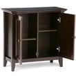 Maklaine Modern / Contemporary Solid Wood Low Storage Cabinet in Hickory Brown